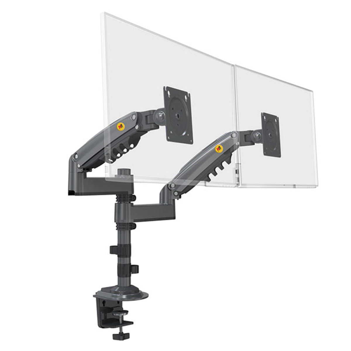 NB H180 Dual Monitor Stand – Dual 17–27" Monitors, 9kg Per Arm, Full Motion