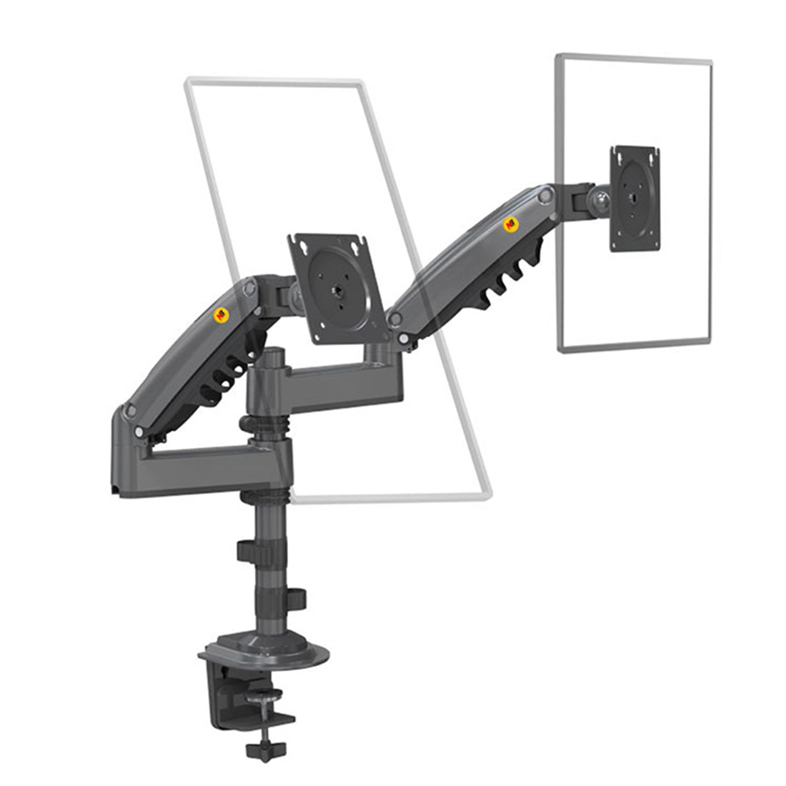 NB H180 Dual Monitor Stand – Dual 17–27" Monitors, 9kg Per Arm, Full Motion