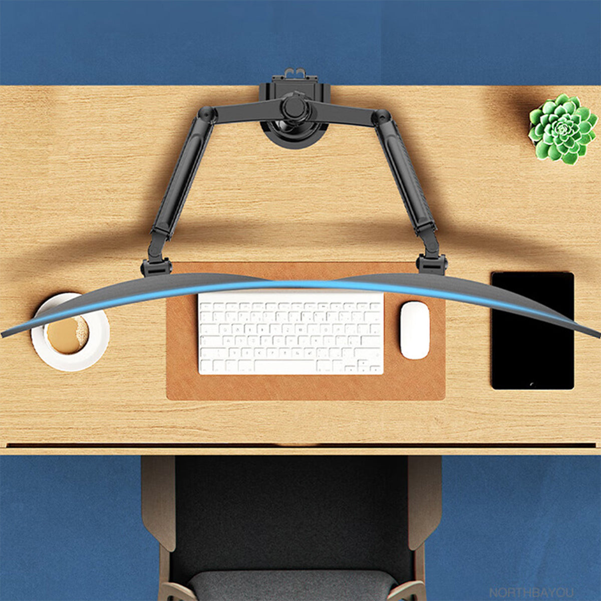 NB H180 Dual Monitor Stand – Dual 17–27" Monitors, 9kg Per Arm, Full Motion