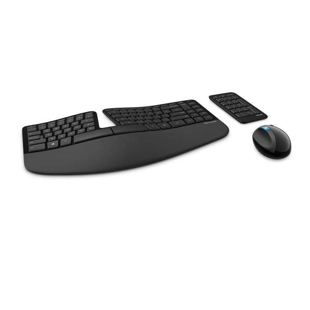 Microsoft Sculpt Ergonomic Desktop Wireless Keyboard, Mouse & Number Pad Combo – Open Box