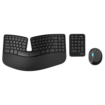 Microsoft Sculpt Ergonomic Desktop Wireless Keyboard, Mouse & Number Pad Combo – Open Box