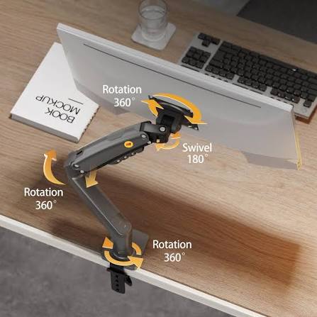 Monitor stand NB North Bayou Ergonomic – Full Motion, 17–27" Monitors, 9kg Capacity, VESA 75x75/100x100