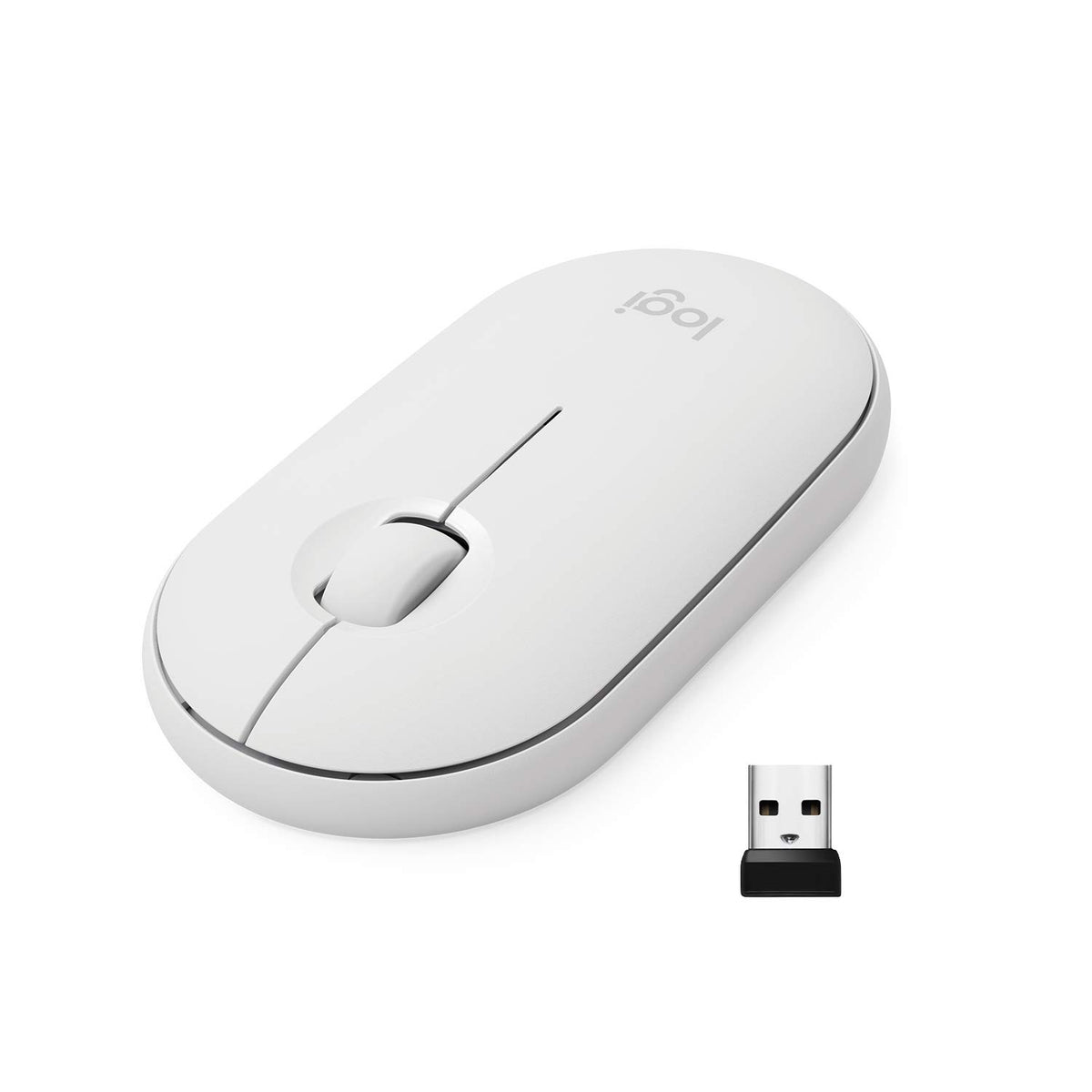 Logitech Pebble M350 Silent Wireless Mouse – Bluetooth, USB Receiver, 1000 DPI, Used – Grade A
