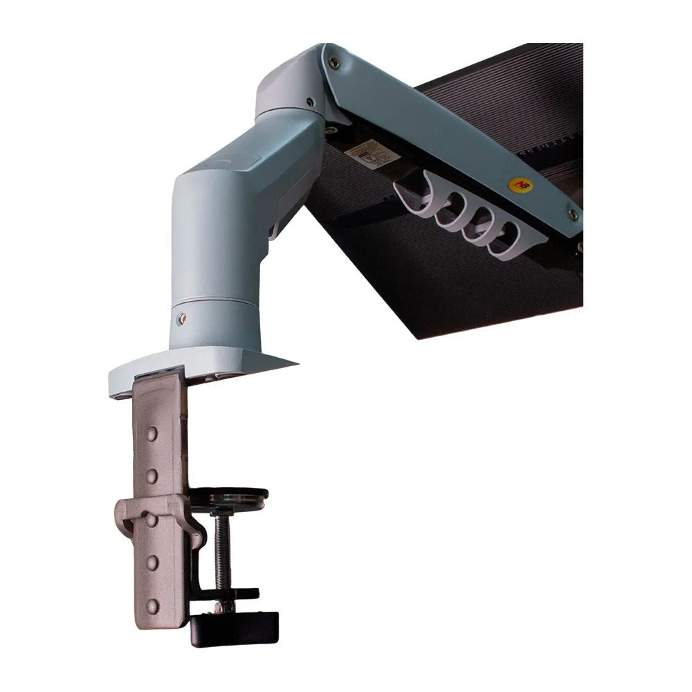 NB F80-XV Single Monitor Arm – Gas Spring, 17–30" Screens, 9kg Capacity, 360° Rotation, Gray