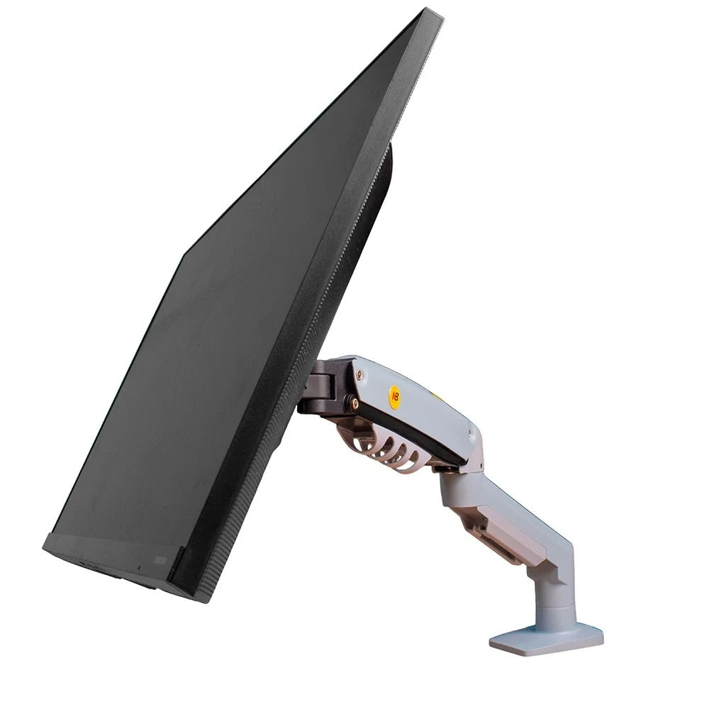 NB F80-XV Single Monitor Arm – Gas Spring, 17–30" Screens, 9kg Capacity, 360° Rotation, Gray