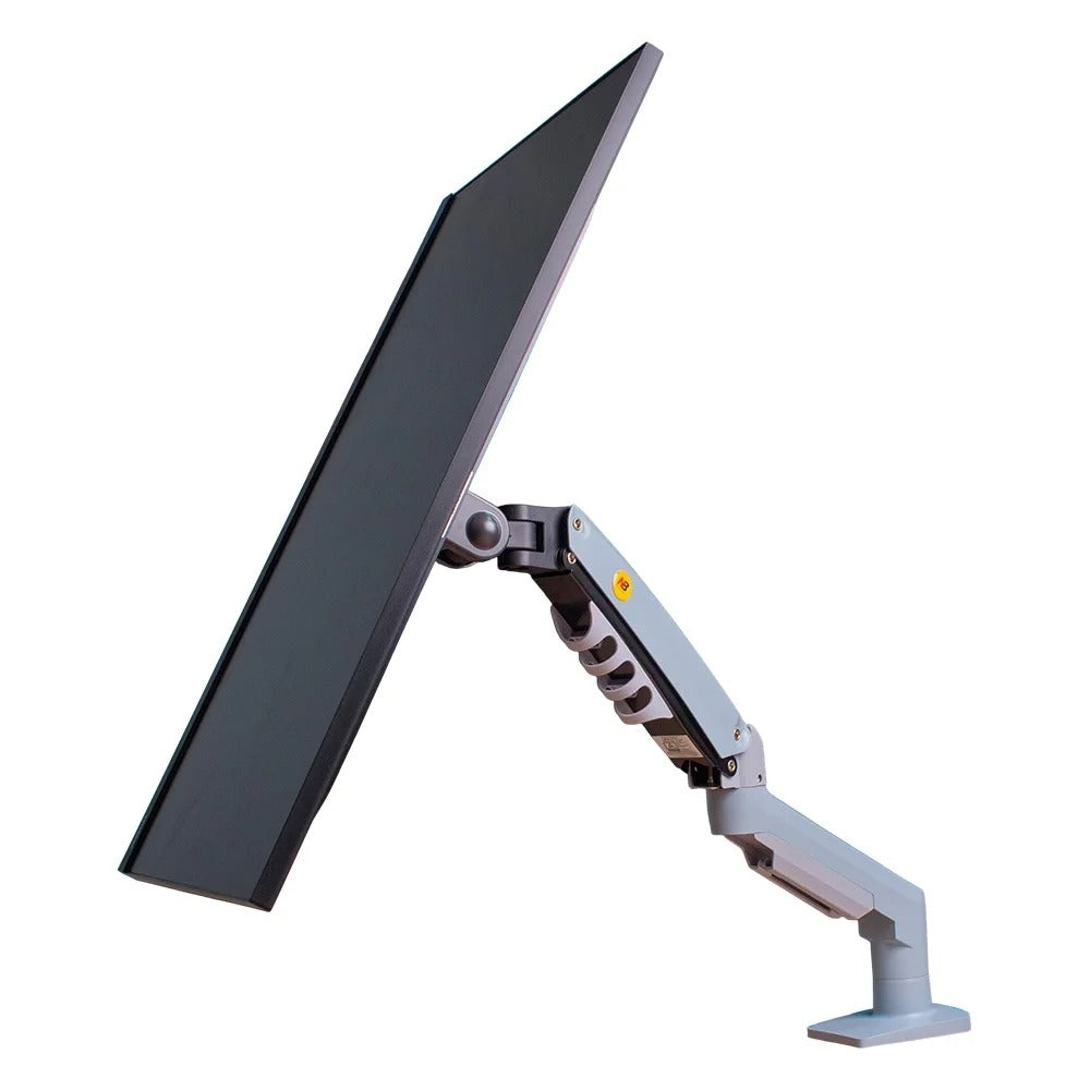 NB F80-XV Single Monitor Arm – Gas Spring, 17–30" Screens, 9kg Capacity, 360° Rotation, Gray