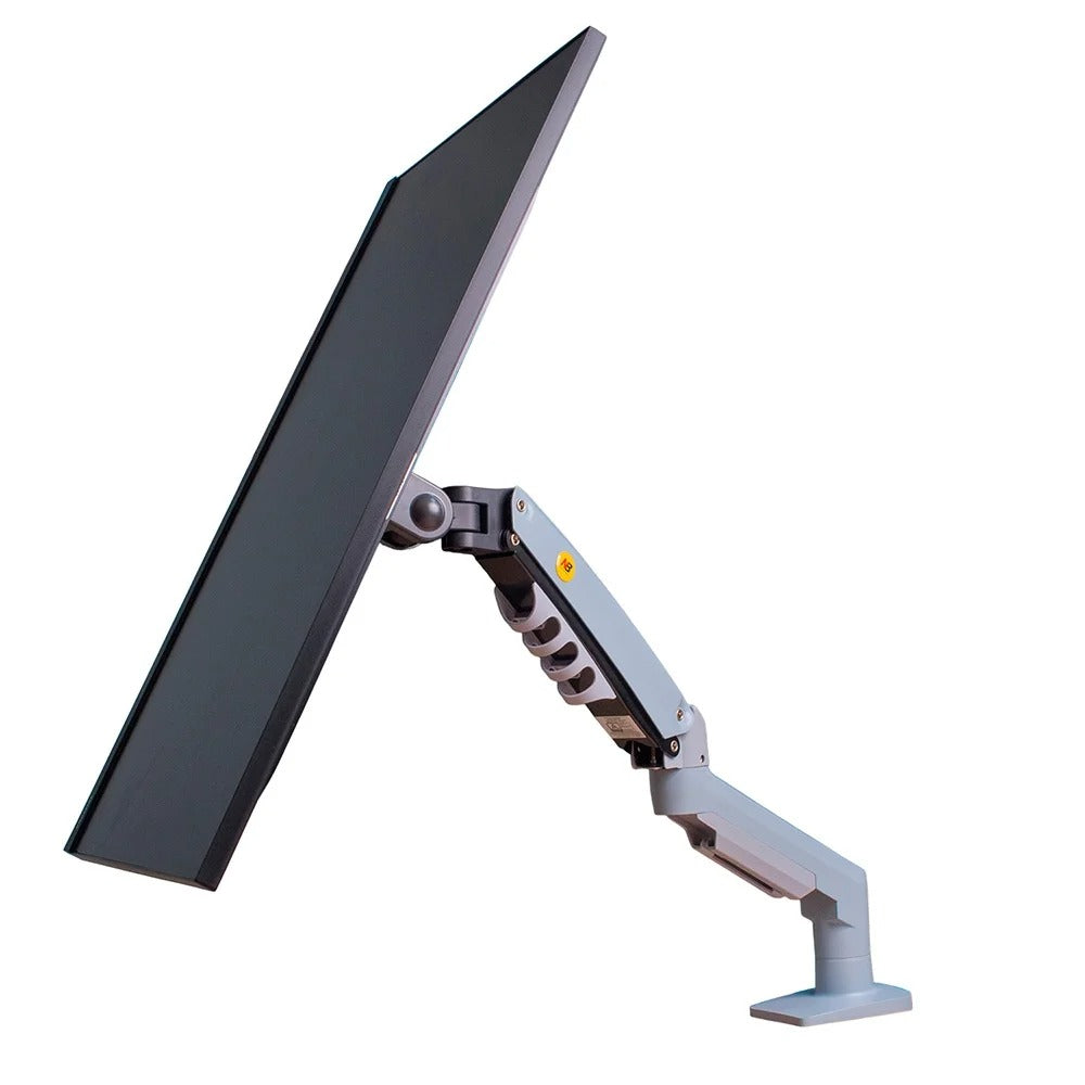 NB F80-XV Single Monitor Arm – Gas Spring, 17–30" Screens, 9kg Capacity, 360° Rotation, Gray