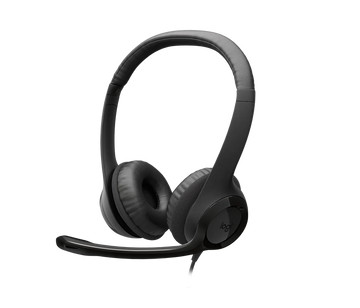 Logitech H390 USB Headset – Digital Stereo Sound, Noise-Canceling Microphone, In-Line Controls , Open Box