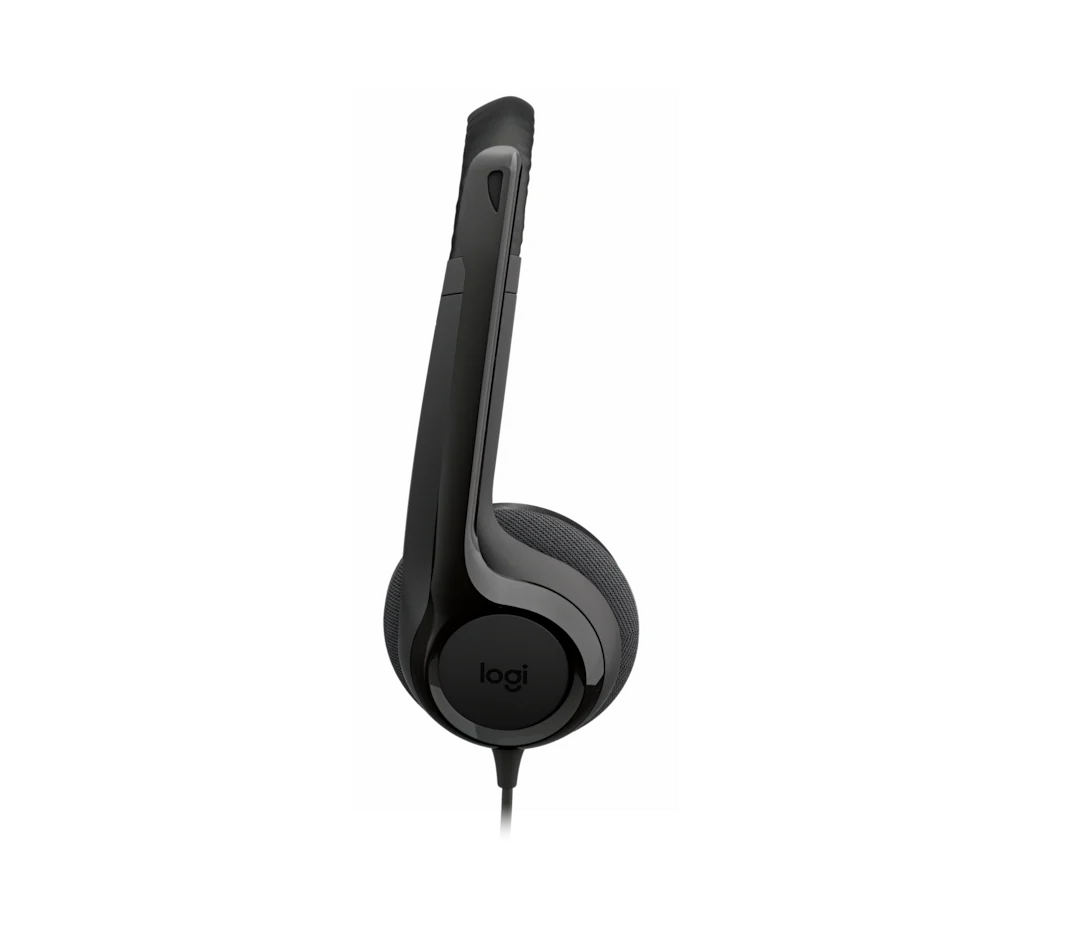 Logitech H390 USB Headset – Digital Stereo Sound, Noise-Canceling Microphone, In-Line Controls , Open Box