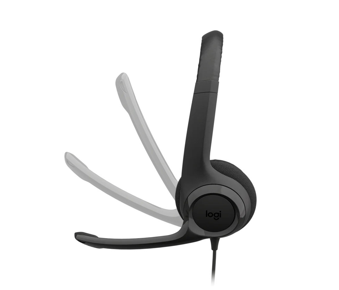 Logitech H390 USB Headset – Digital Stereo Sound, Noise-Canceling Microphone, In-Line Controls , Open Box