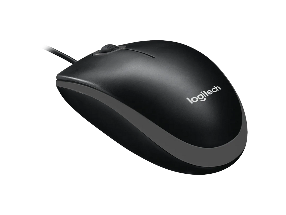 Logitech B100 Optical USB Mouse – 1000 DPI, 3 Buttons, Optical Tracking