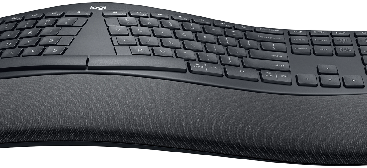 Logitech ERGO K860 Split Ergonomic Wireless Keyboard – Bluetooth, USB Receiver, Used – Grade A