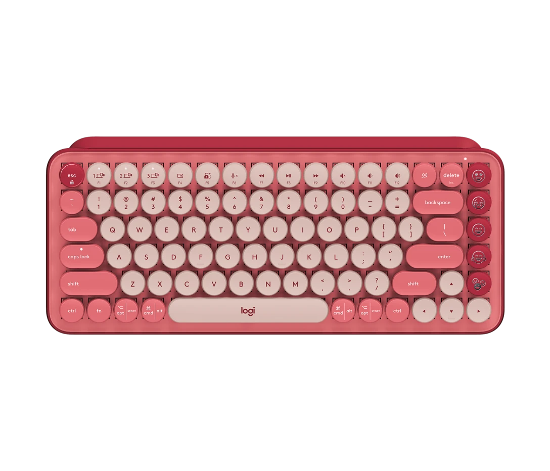 Logitech POP Keys Wireless Mechanical Keyboard – Brown Tactile Switches, Customizable Emoji Keys, Open Box
