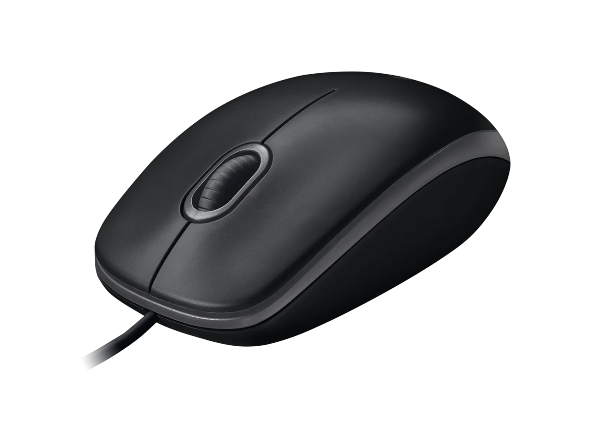 Logitech B100 Optical USB Mouse – 1000 DPI, 3 Buttons, Optical Tracking