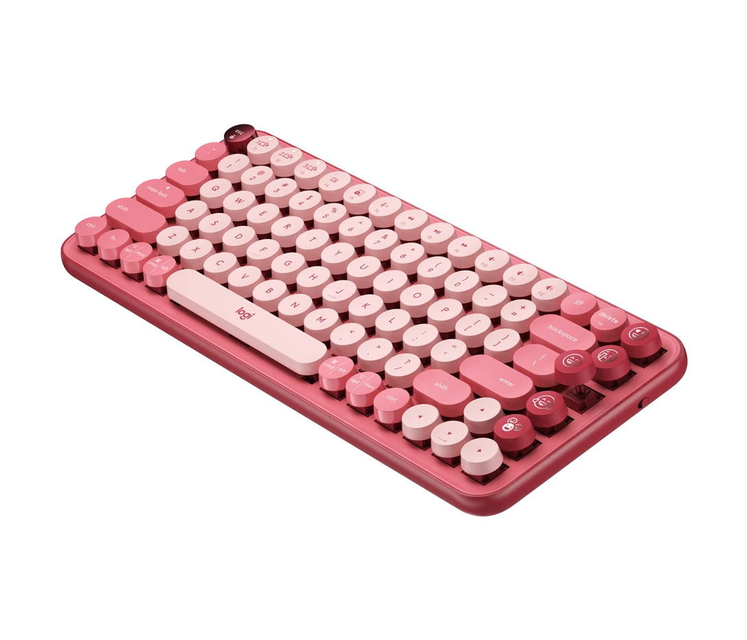 Logitech POP Keys Wireless Mechanical Keyboard – Brown Tactile Switches, Customizable Emoji Keys, Open Box
