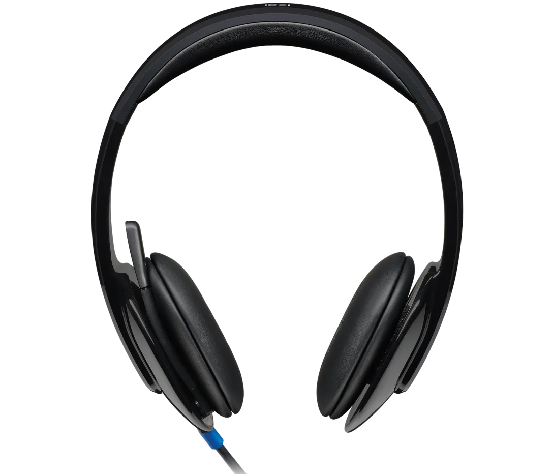 Logitech H540 USB Computer Headset – Digital Stereo Sound, Noise-Canceling Microphone, On-Ear Controls