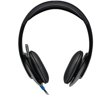Logitech H540 USB Computer Headset – Digital Stereo Sound, Noise-Canceling Microphone, On-Ear Controls