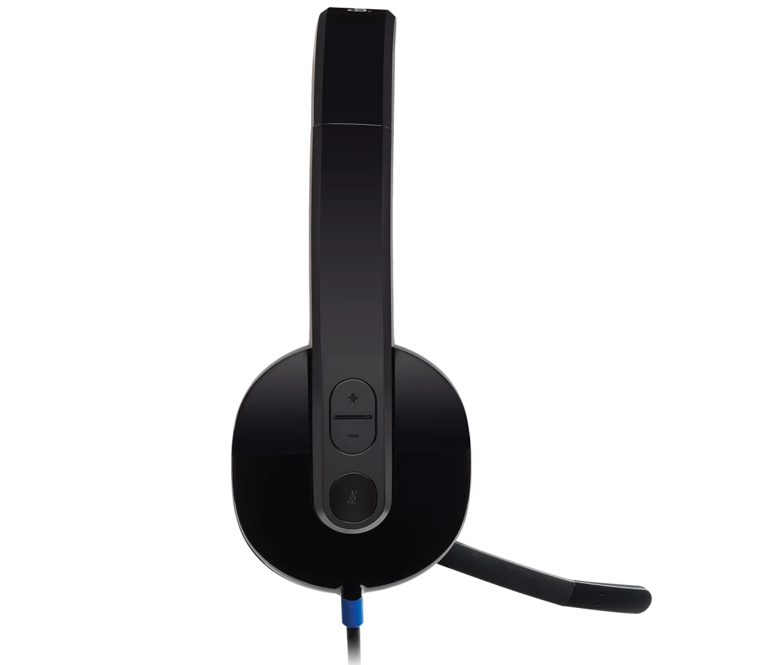 Logitech H540 USB Computer Headset – Digital Stereo Sound, Noise-Canceling Microphone, On-Ear Controls