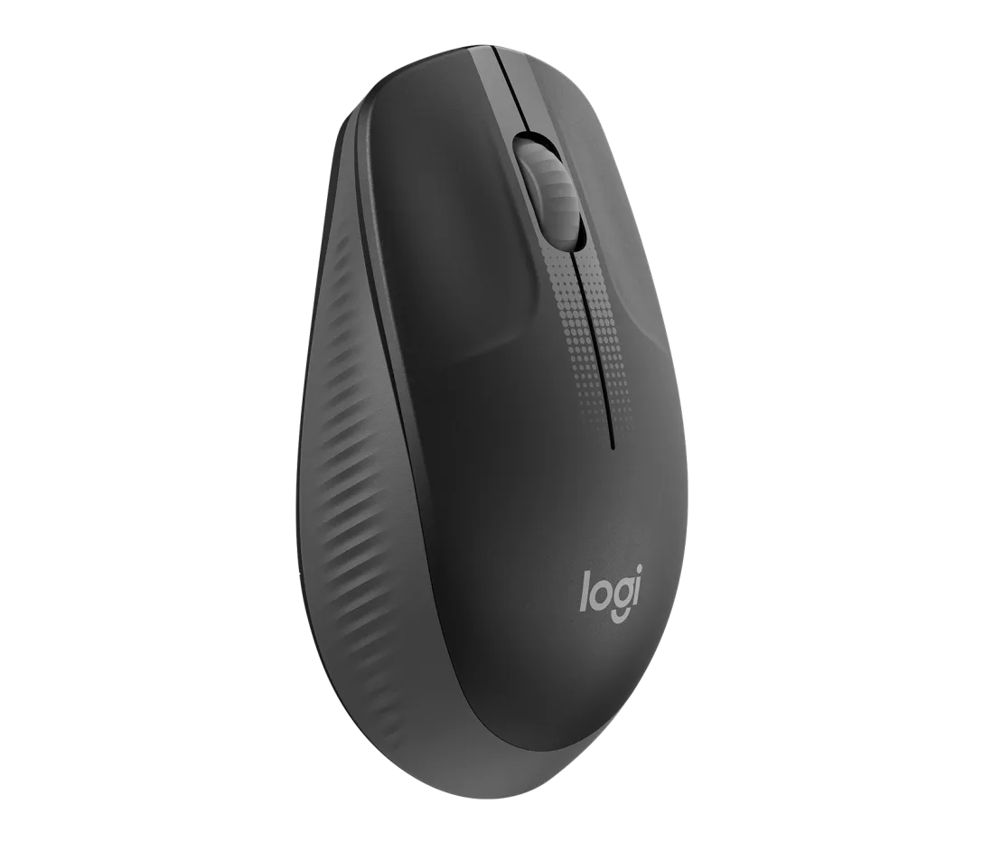 Logitech M190 Full-Size Wireless Mouse – 1000 DPI Optical Tracking, 3 Buttons, 18-Month Battery