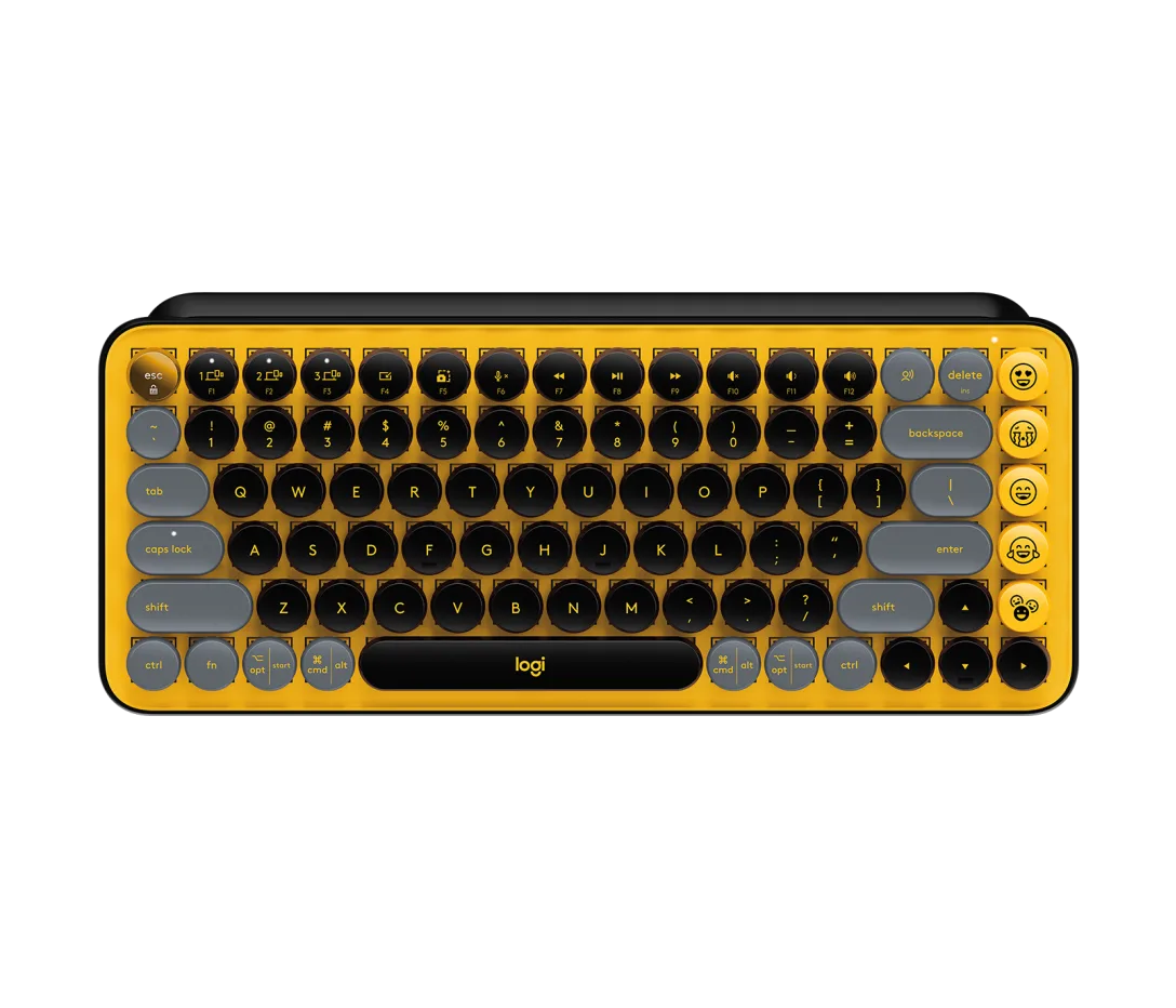 Logitech POP Keys Wireless Mechanical Keyboard – Brown Tactile Switches, Customizable Emoji Keys, Used – Grade A