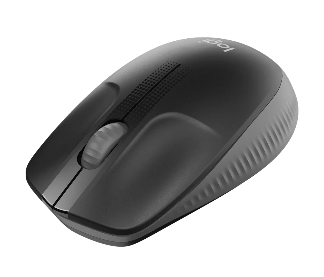 Logitech M190 Full-Size Wireless Mouse – 1000 DPI Optical Tracking, 3 Buttons, 18-Month Battery