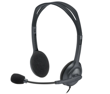 Logitech H111 Stereo Headset – 3.5mm Audio Jack, Unidirectional Microphone, Stereo Sound