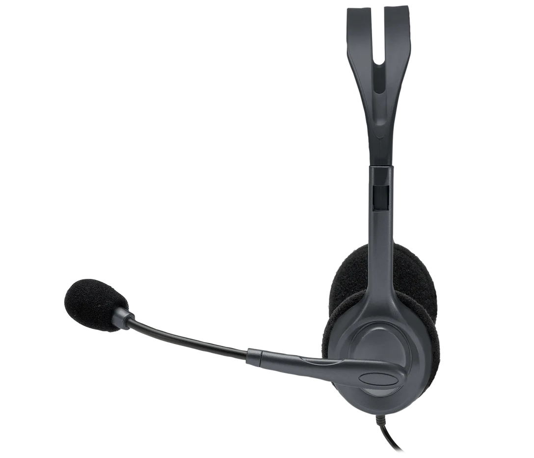 Logitech H111 Stereo Headset – 3.5mm Audio Jack, Unidirectional Microphone, Stereo Sound