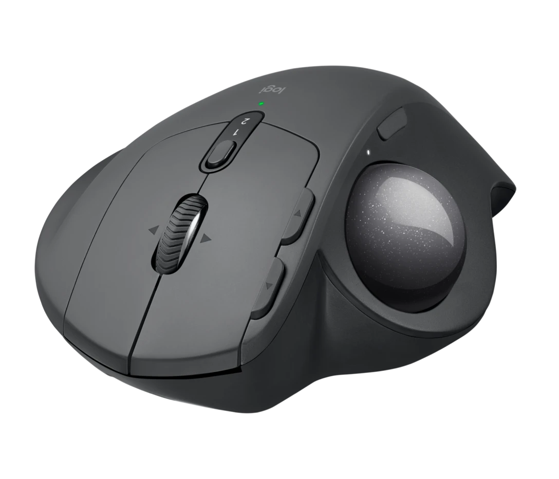 Logitech MX ERGO Advanced Wireless Trackball Mouse – 20° Tilt, 8 Buttons, 4-Month Battery, Open Box