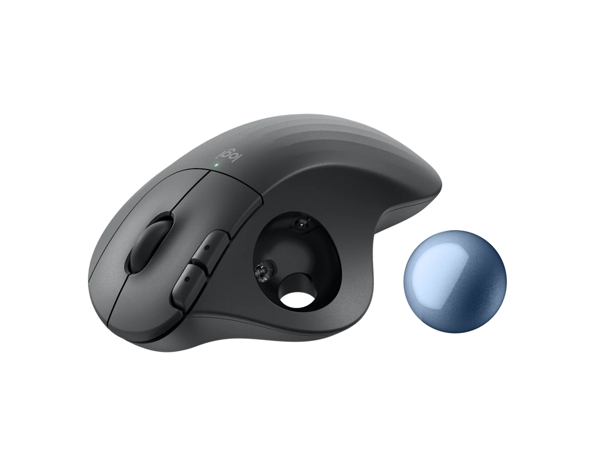 Logitech ERGO M575 Wireless Trackball Mouse – Bluetooth 5.1, Thumb Control, 18-Month Battery