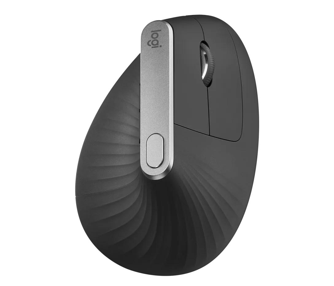 Logitech MX Vertical Ergonomic Mouse – 400–4000 DPI, Bluetooth & Unifying Receiver, Rechargeable Battery