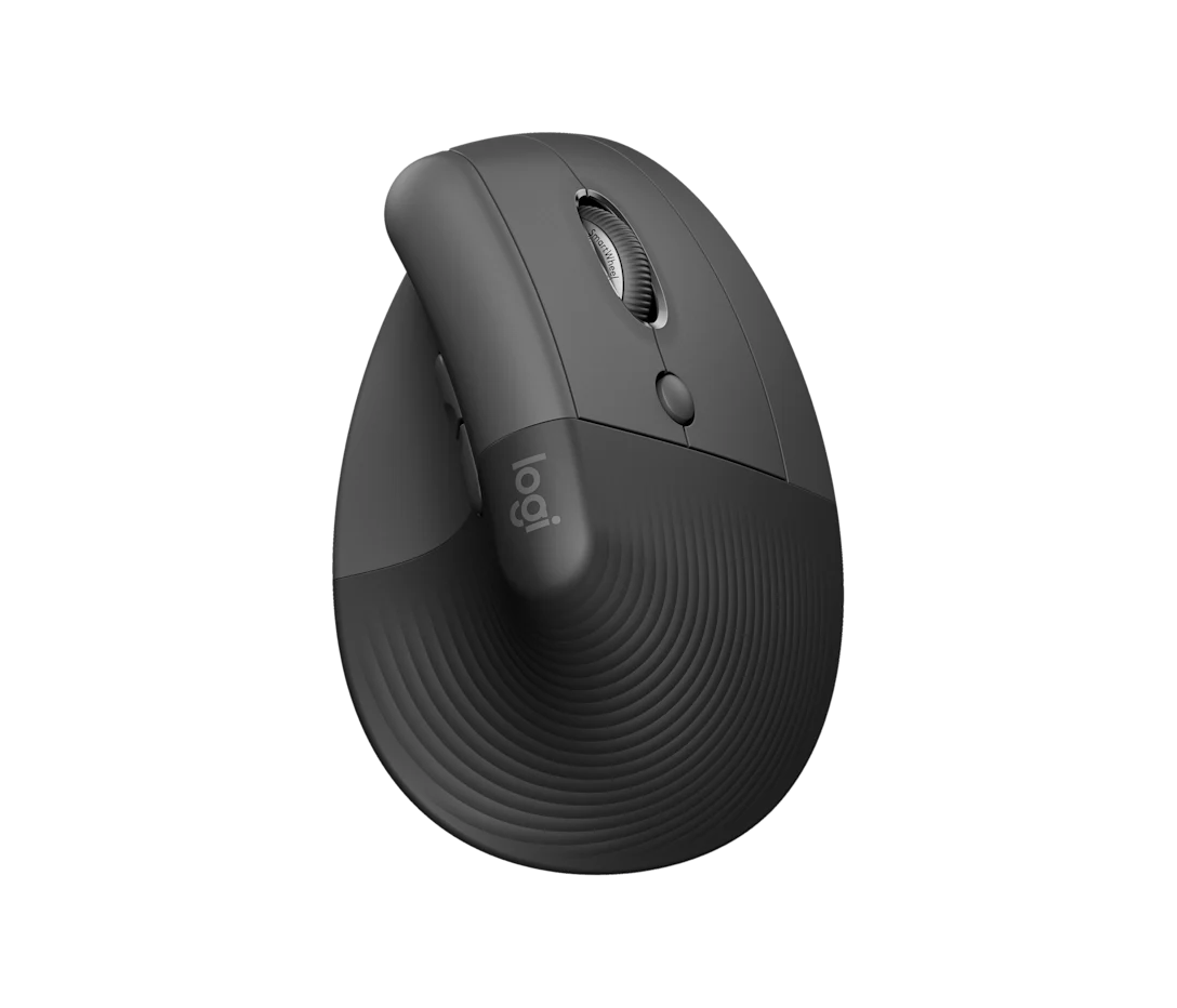 Logitech Lift Vertical Ergonomic Mouse – 400–4000 DPI, 6 Buttons, Bluetooth & Logi Bolt, 24-Month Battery