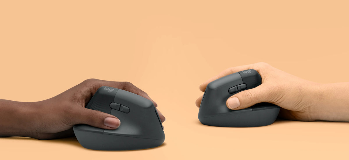 Logitech Lift Vertical Ergonomic Mouse – 400–4000 DPI, 6 Buttons, Bluetooth & Logi Bolt, 24-Month Battery