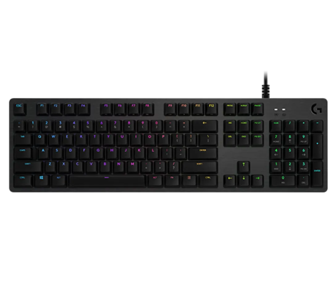 Logitech G512 Wired Gaming Keyboard – GX Blue Mechanical Switches, LIGHTSYNC RGB, USB Passthrough , NO BOX