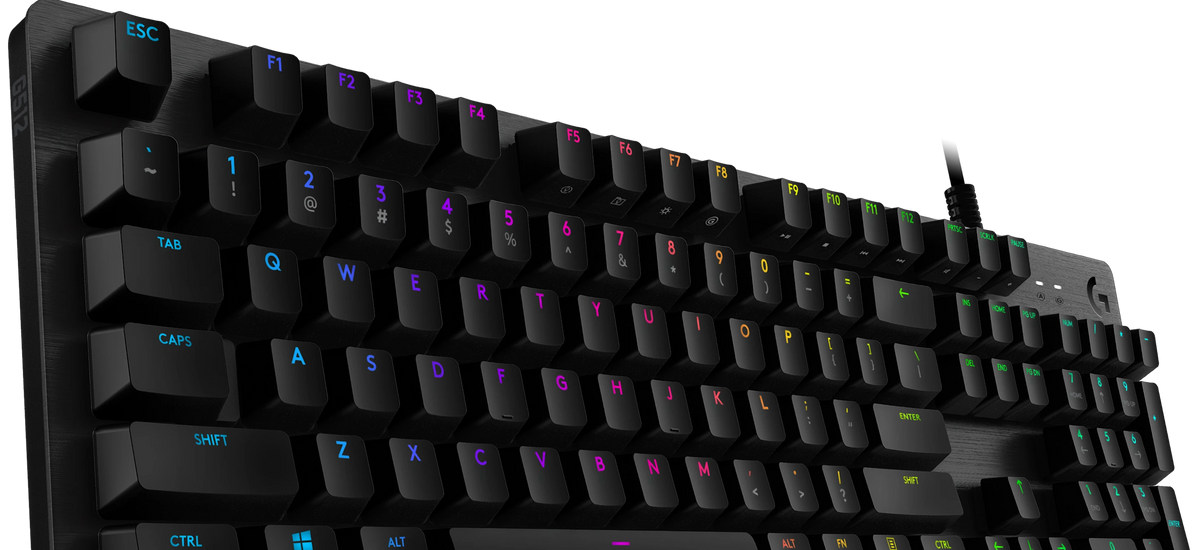 Logitech G512 Wired Gaming Keyboard – GX Brown Mechanical Switches, LIGHTSYNC RGB, USB Passthrough, Open Box