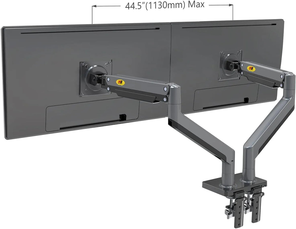 NB G35 Dual Monitor Arm – 22–32" Screens, Up to 11.97kg Per Arm, Full Motion, Black