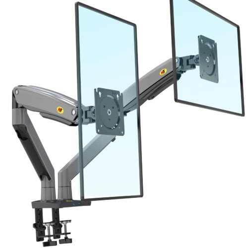 NB H180 Dual Monitor Stand – Dual 17–27" Monitors, 9kg Per Arm, Full Motion